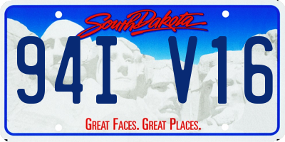 SD license plate 94IV16
