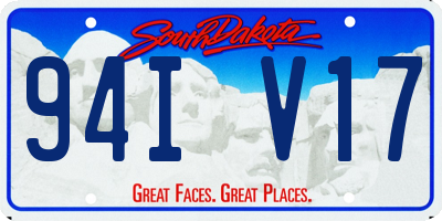 SD license plate 94IV17