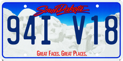 SD license plate 94IV18