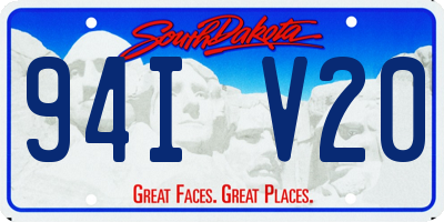 SD license plate 94IV20