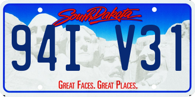 SD license plate 94IV31