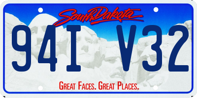 SD license plate 94IV32
