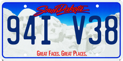 SD license plate 94IV38