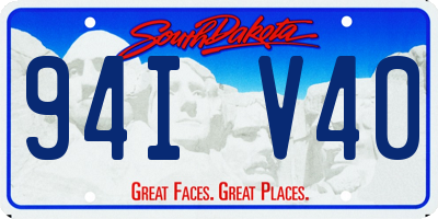 SD license plate 94IV40