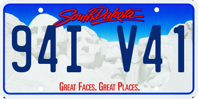 SD license plate 94IV41