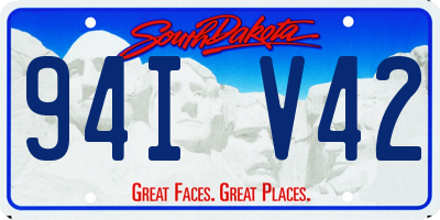 SD license plate 94IV42
