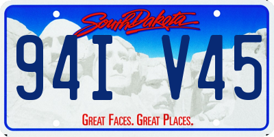 SD license plate 94IV45