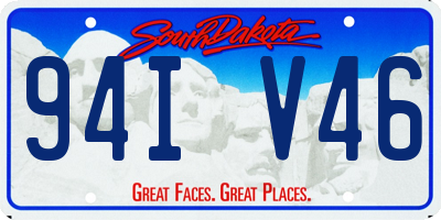 SD license plate 94IV46
