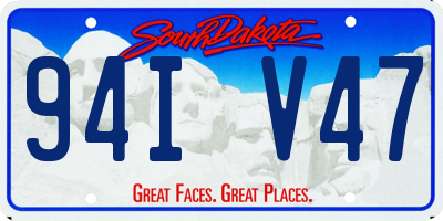 SD license plate 94IV47