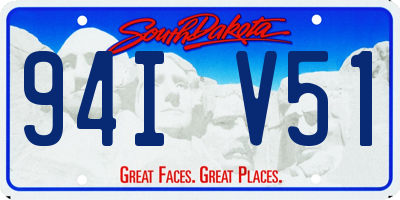 SD license plate 94IV51