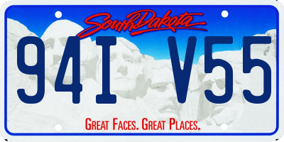 SD license plate 94IV55