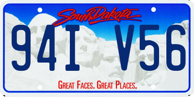 SD license plate 94IV56