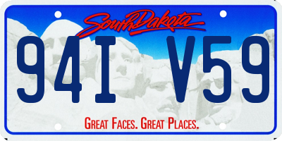 SD license plate 94IV59