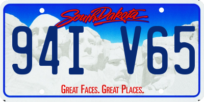 SD license plate 94IV65