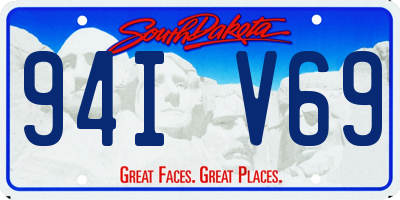 SD license plate 94IV69