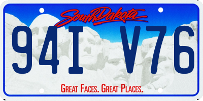 SD license plate 94IV76