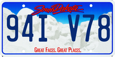 SD license plate 94IV78