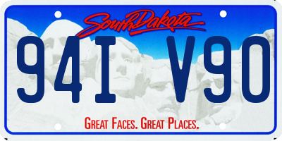 SD license plate 94IV90