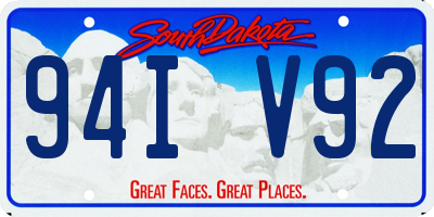 SD license plate 94IV92