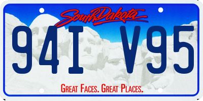 SD license plate 94IV95