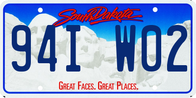 SD license plate 94IW02