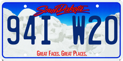 SD license plate 94IW20