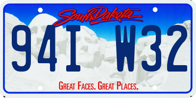 SD license plate 94IW32