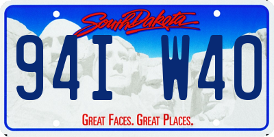 SD license plate 94IW40
