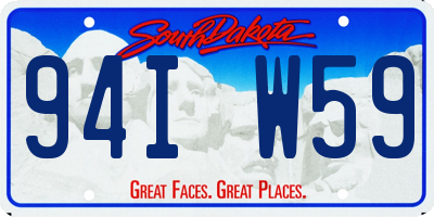 SD license plate 94IW59