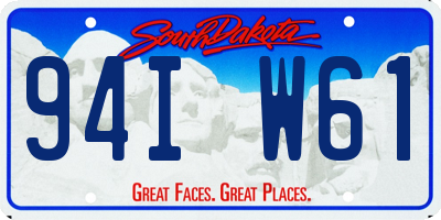 SD license plate 94IW61