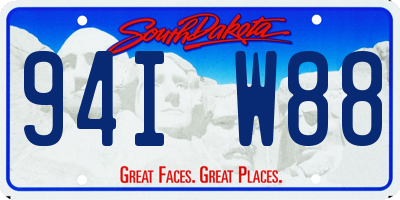 SD license plate 94IW88