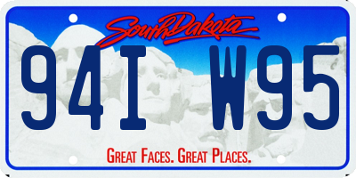 SD license plate 94IW95