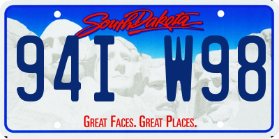 SD license plate 94IW98