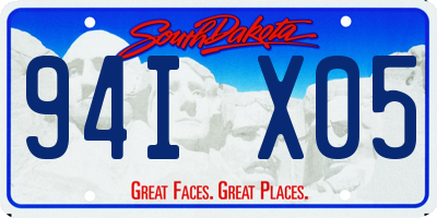 SD license plate 94IX05
