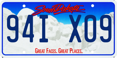 SD license plate 94IX09
