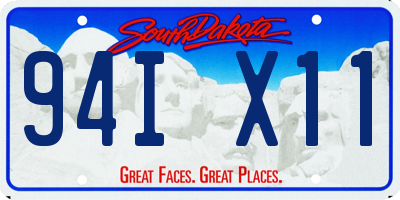 SD license plate 94IX11