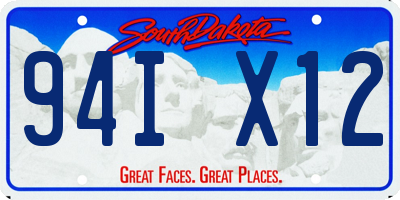 SD license plate 94IX12