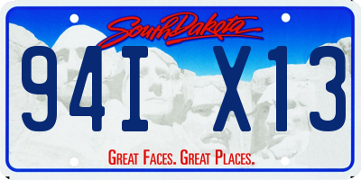 SD license plate 94IX13