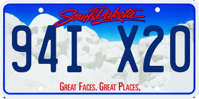 SD license plate 94IX20