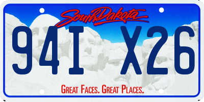 SD license plate 94IX26