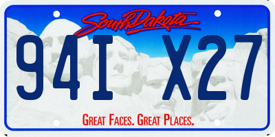 SD license plate 94IX27