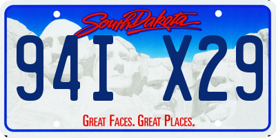 SD license plate 94IX29