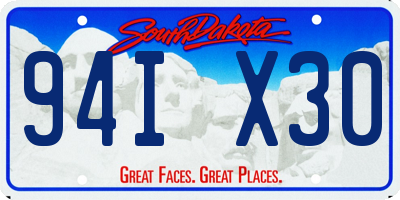 SD license plate 94IX30