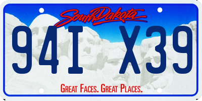 SD license plate 94IX39
