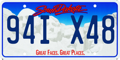 SD license plate 94IX48