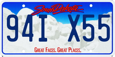 SD license plate 94IX55