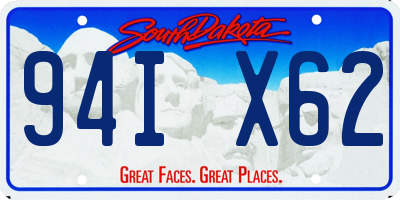 SD license plate 94IX62