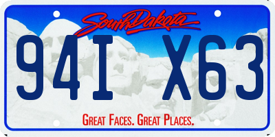 SD license plate 94IX63