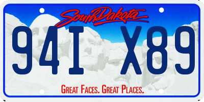 SD license plate 94IX89