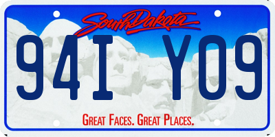 SD license plate 94IY09